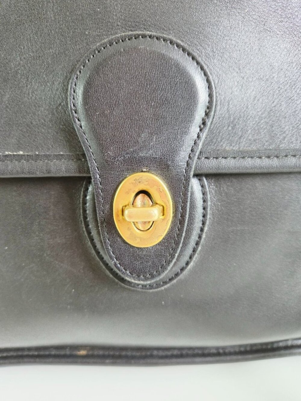 Vtg Coach Willis Bag Black Leather 9927 Cross Body Shoulder Bag Hangtag Made USA - Picture 3 of 16